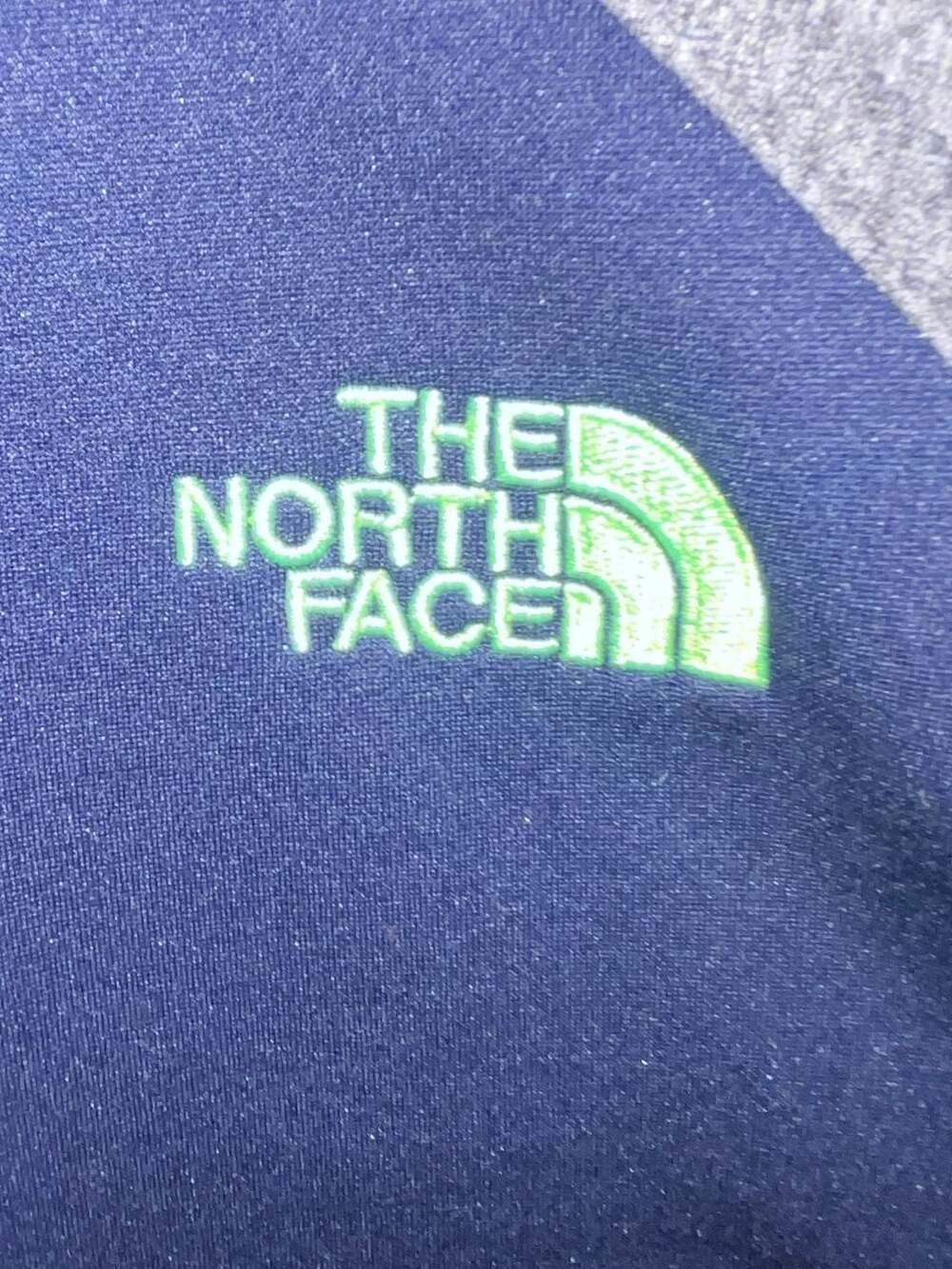 The North Face Full Zip Hoodie Blue Gray Neon Green